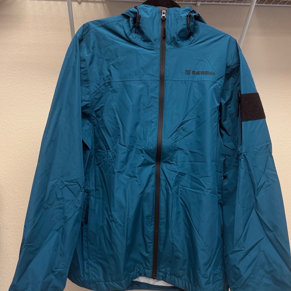 BAERSKIN HEAVY STORM WATERPROOF RAIN JACKET DARK TEAL - S
